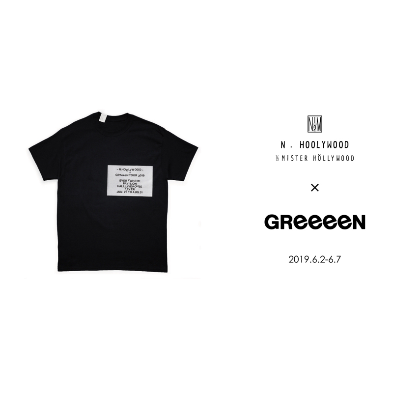 N.HOOLYWOOD × GReeeeN コラボTシャツ販売決定！